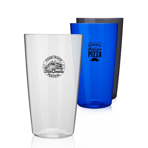20 oz. Translucent Plastic Beer Glass - Image 1