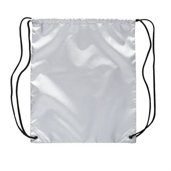 Shiny Classic Polyester Drawstring Backpack - Image 4