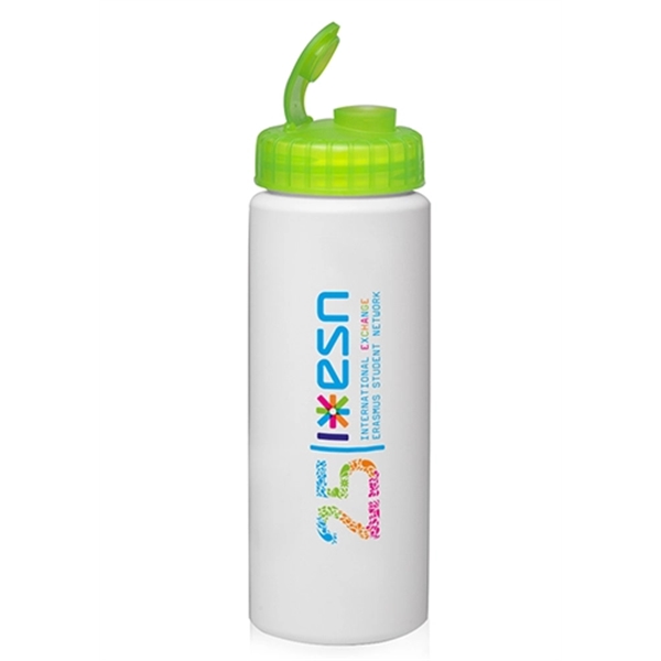 32 oz. HDPE Plastic Water Bottles with Sipper Lids - Image 1