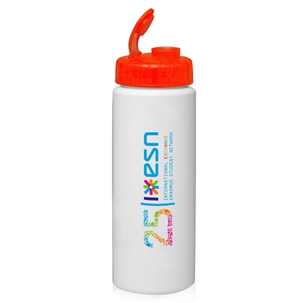 32 oz. HDPE Plastic Water Bottles with Sipper Lids - Image 2