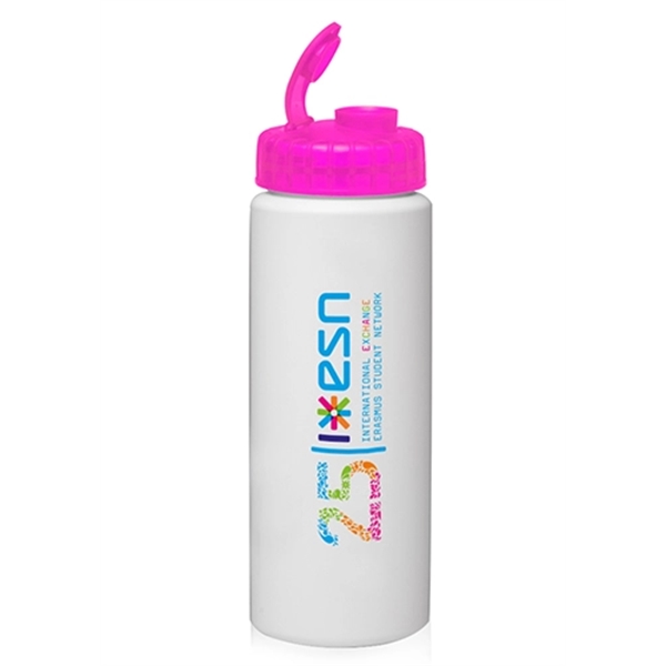 32 oz. HDPE Plastic Water Bottles with Sipper Lids - Image 3