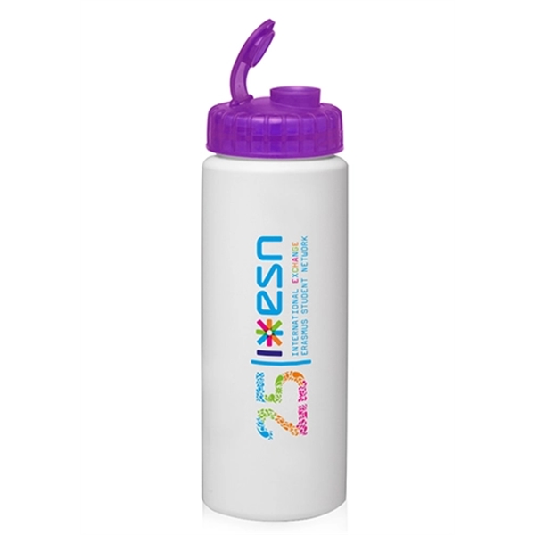 32 oz. HDPE Plastic Water Bottles with Sipper Lids - Image 8