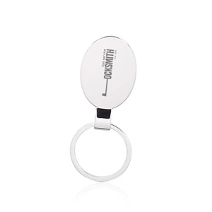 Reflection Oval Metal Keychains