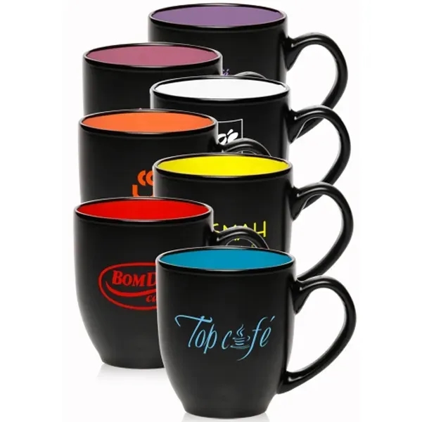 16 oz. Bistro Two-Tone Ceramic Mugs - Image 1