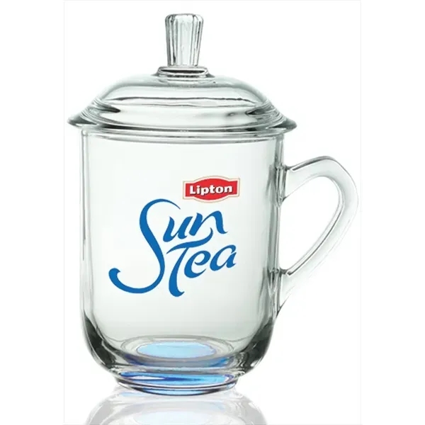 13 oz. Glass Tea Cups with Lids - Image 5