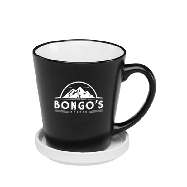 12 oz. Two Tone Latte Mug with Ceramic Coaster - Image 7