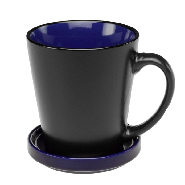 12 oz. Two Tone Latte Mug with Ceramic Coaster - Image 12
