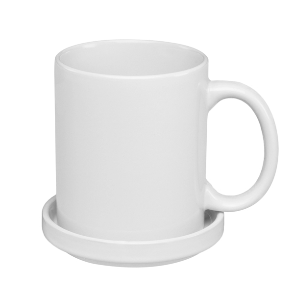 11 oz. Traditional Ceramic Coffee Mugs with Ceramic Coasters - Image 12