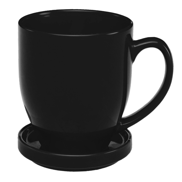 16 oz. Bistro Glossy Coffee Mugs with Ceramic Coasters - Image 5
