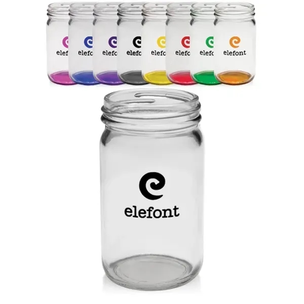 8 oz. Small Color Mason Jars - Image 1