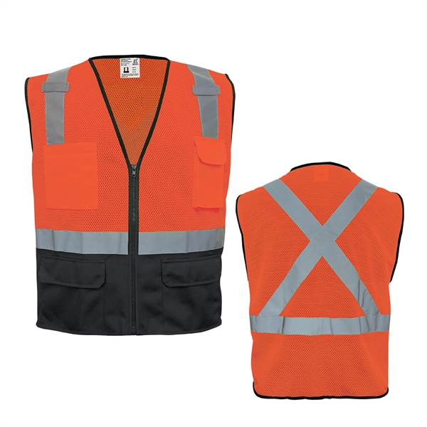 High-Visibility Lightweight Mesh Polyester Safety Vest