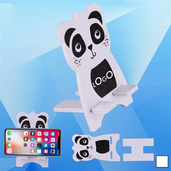 Panda Shaped Wood Phone Stand - Image 1