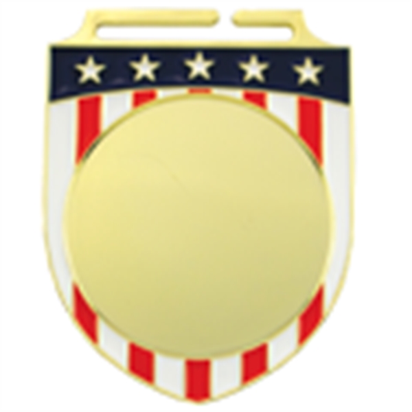 Express Vibraprint™ Patriotic Shield Insert Medallion - Image 2