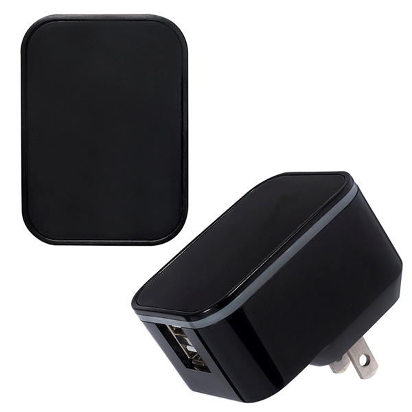 Light-Up-Your-Logo Duo USB Wall Charger - Image 2