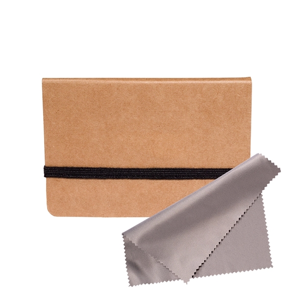 Business Card Sticky Pack with Microfiber Cleaning Cloth - Image 4
