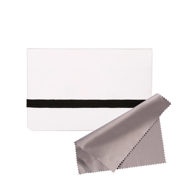Business Card Sticky Pack with Microfiber Cleaning Cloth - Image 6