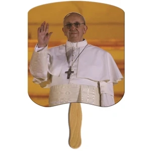 Pope Francis Hand Fan Stock Graphic