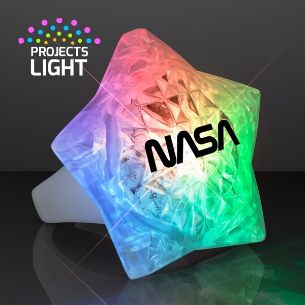 Light Up Crystal Star LED Ring - Image 1