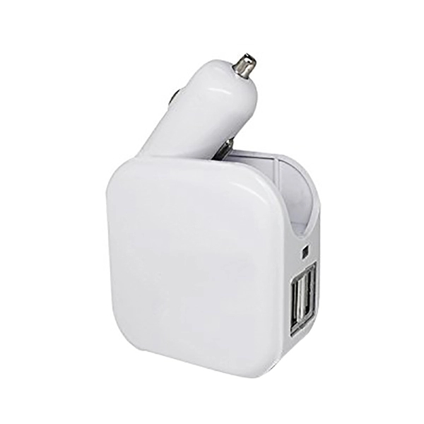 2-in-1 Compact Dual USB Wall Charger and Car Charger foldabl - Image 3