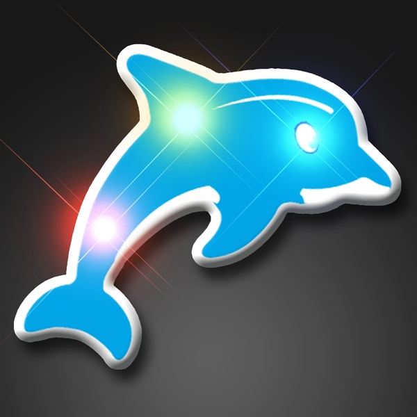 LED Light Up Dolphin Flashing pin - Image 2