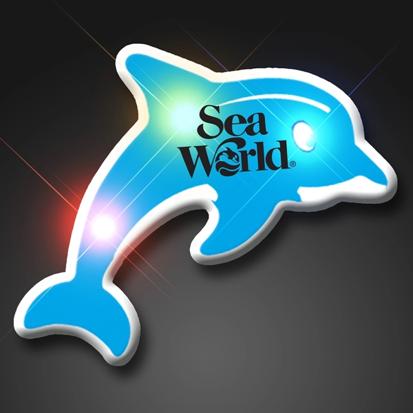LED Light Up Dolphin Flashing pin - Image 1