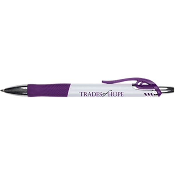 White Pen w/ Colored Gripper - Free FedEx Ground Shipping - Image 5