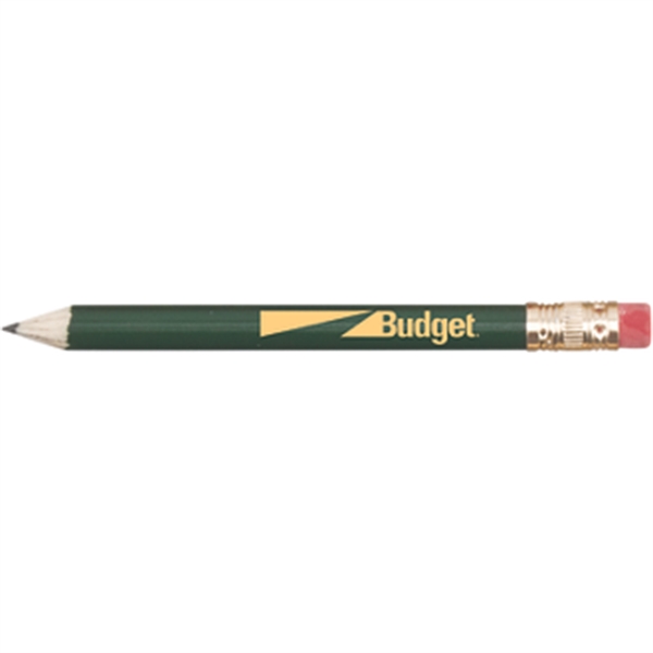 Round Wooden Golf Pencil with Eraser - Image 2