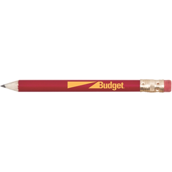 Round Wooden Golf Pencil with Eraser - Image 3
