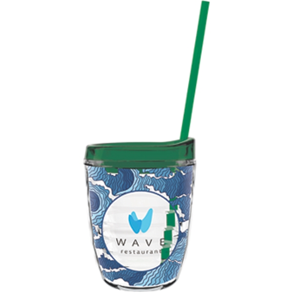 12 oz Made In The USA Tumbler w/ Lid  Straw - Image 3