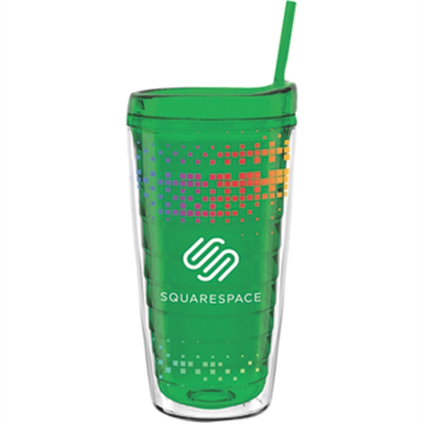 16 oz Made In The USA Tumbler w/ Lid  Straw - Image 3