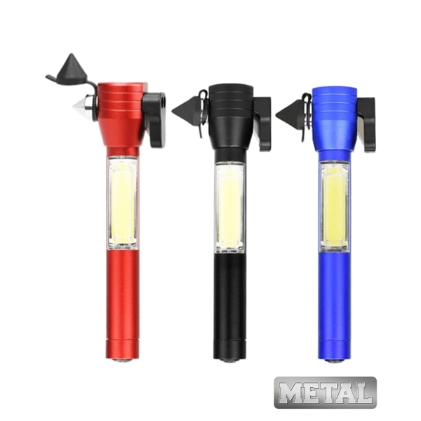 Car Safety Tool w/LED Flashlight, window breaker,belt cutter - Image 2