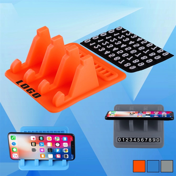 Silicone Car Anti-Slip Mat with Phone Holder - Image 1