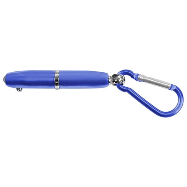 Ballpoint Pen with Flashlight and Carabiner - Image 2