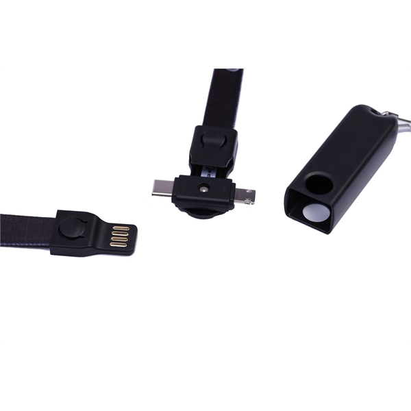 3 in 1 USB Lanyard Charging Cable - Image 3