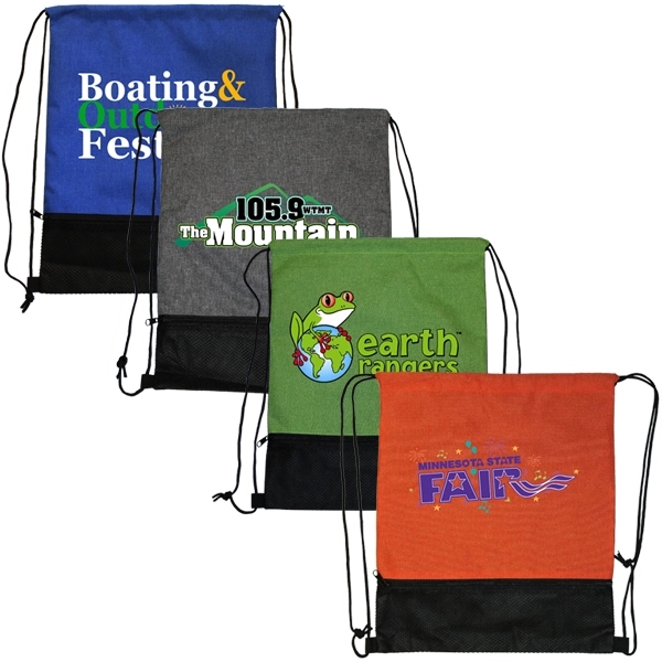 Mesh Pocket Backpack, Full Color Digital - Image 1