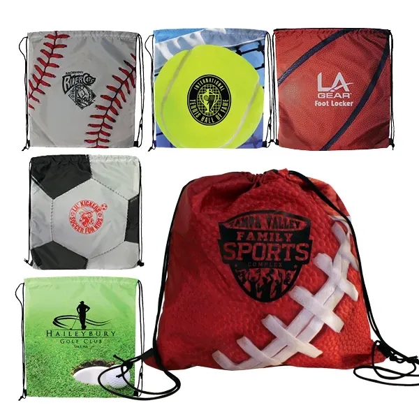 Sports Style Drawstring Backpack - Image 1
