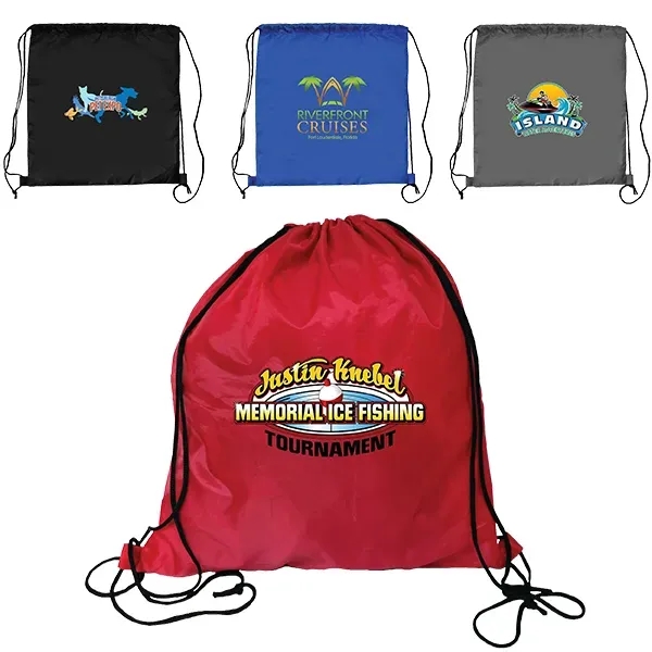 RPET Drawstring Backpack, Full Color Digital - Image 1