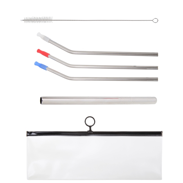 Stainless Steel Straw Set w/ Pouch - Image 2