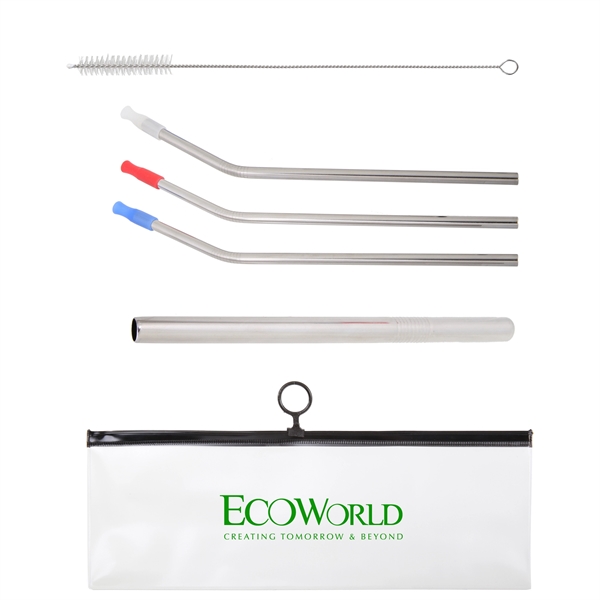 Stainless Steel Straw Set w/ Pouch - Image 1