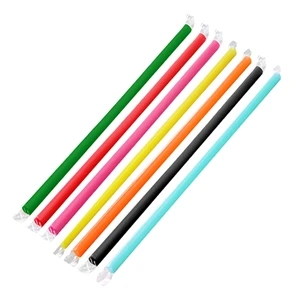 9-Inch, Individually Wrapped Plastic Straws (6mm diameter)