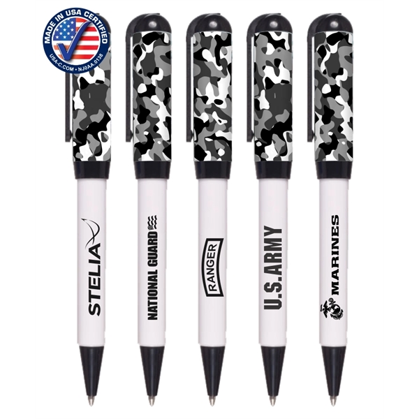 Certified USA Made, Camo "Euro Style" Twister Pen - Image 1