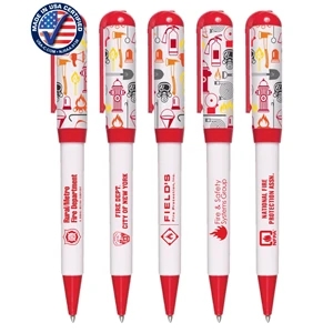Certified USA Made, Fire Safety "Euro Style" Twist Pen