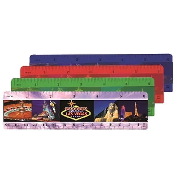 6" Plastic Ruler (back), Full Color Digital - Image 1