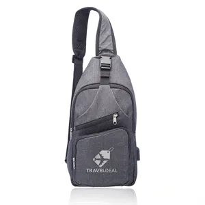 Traveler Shoulder Crossbody Bag with USB Charging Port