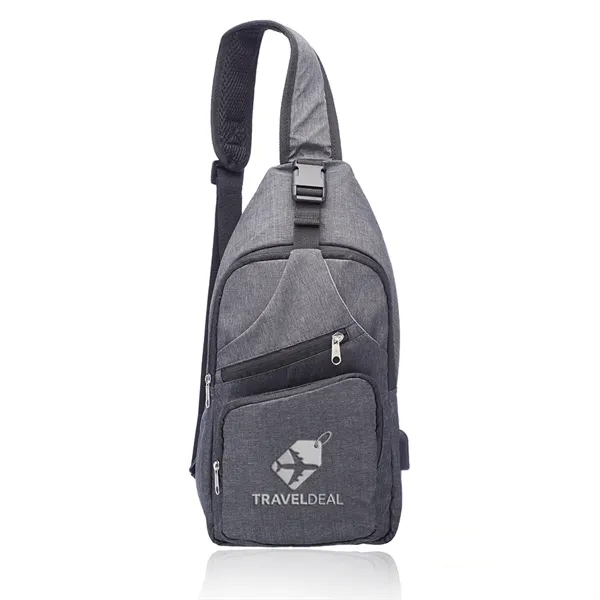Traveler Shoulder Crossbody Bag with USB Charging Port - Image 6