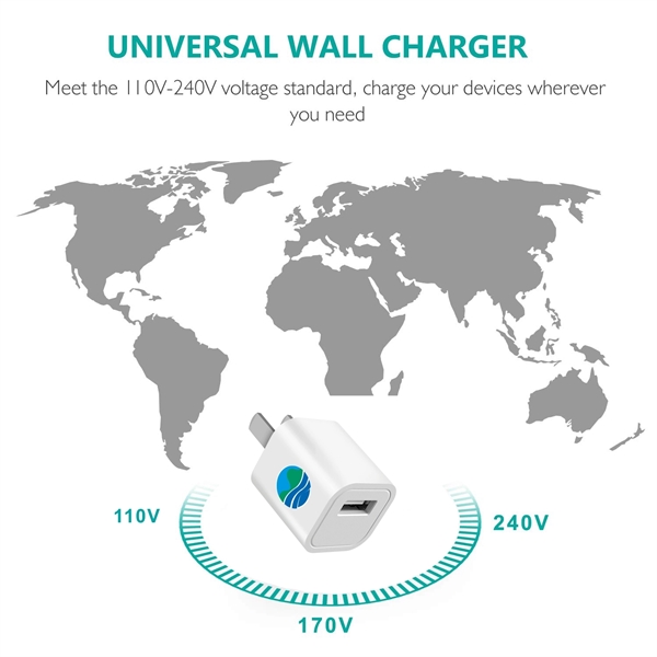 5W Mini Portable USB Wall Charger Adapter, AC Adapter, Trave - Image 2