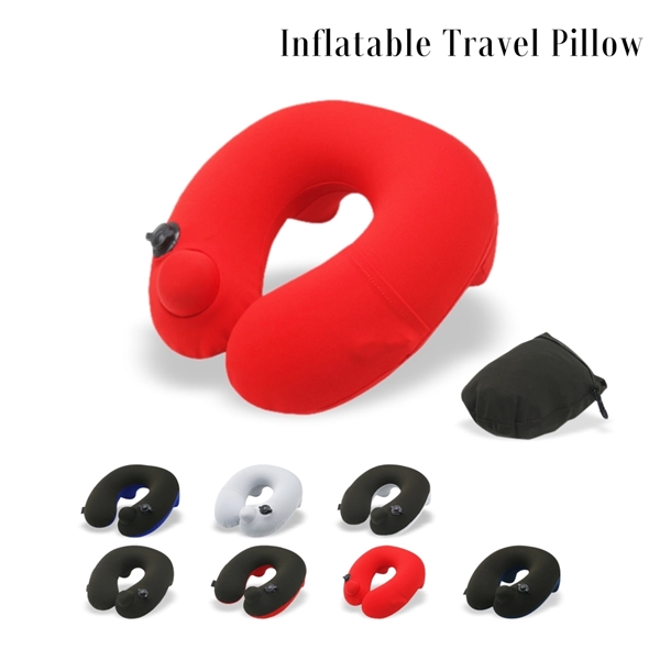 Premium Smooth Cover Inflatable Pillow with Builtin Packsack - Image 1