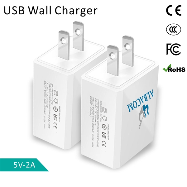 2.1A Mini Portable USB Wall Charger Adapter, AC Adapter - Image 1
