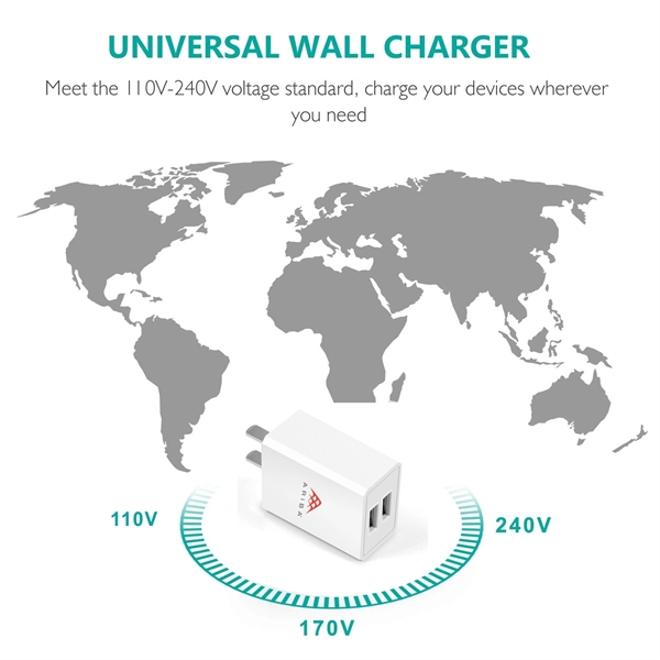 2.1A Mini Portable USB Wall Charger Adapter, AC Adapter - Image 2
