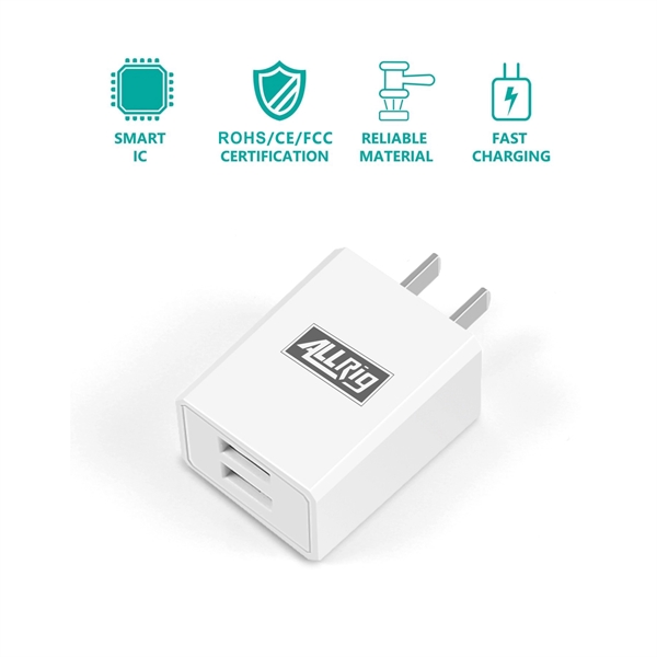 2.1A Mini Portable USB Wall Charger Adapter, AC Adapter - Image 3
